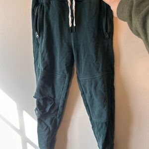 Hanna Andersson Dark Green Joggers with Zippered Pockets